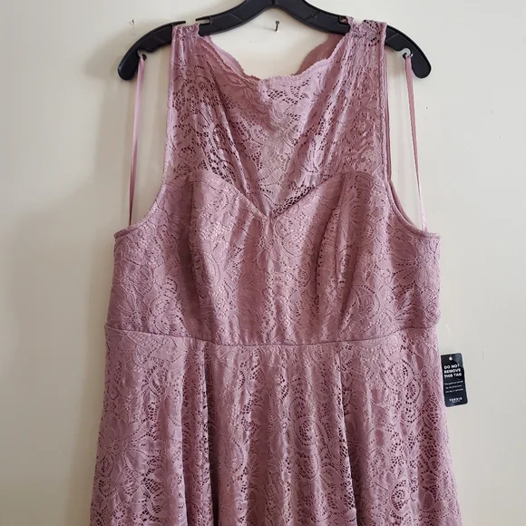 NWT Torrid Mauve Pink Tulle Lace Skate Mini Dress Semi Formal Size 20 - Picture 12 of 14